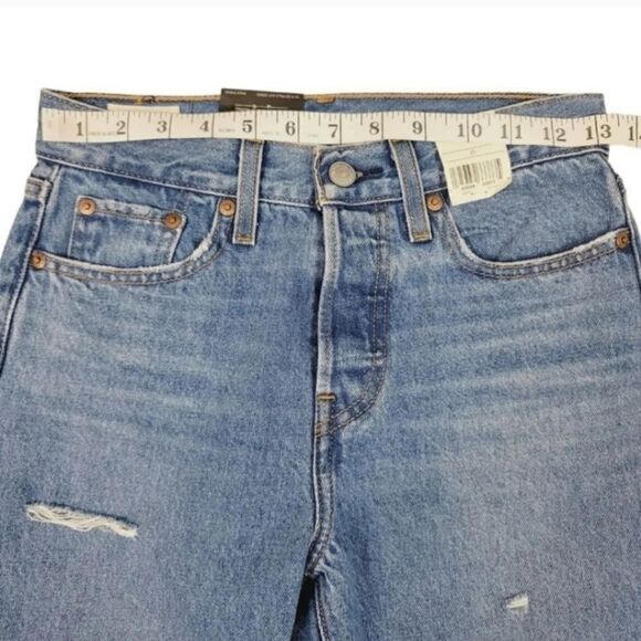 NEW Levi's Wedgie Icon Fit Tapered Ankle Button Fly Big E Denim Size 25 - Picture 8 of 16